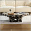 Table basse Butterfly Design, imitation calcaire, fibre de verre durable pour le salon et le bureau-334680040