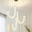 Modern Bubble Chandelier Globe Pendant Light Fixture,36 Light Acrylic Balls Gold Led Chandelier Dimmable With Remote For High Ceilings Foyer Living Room Dining Room Entryway Staircase-790399884