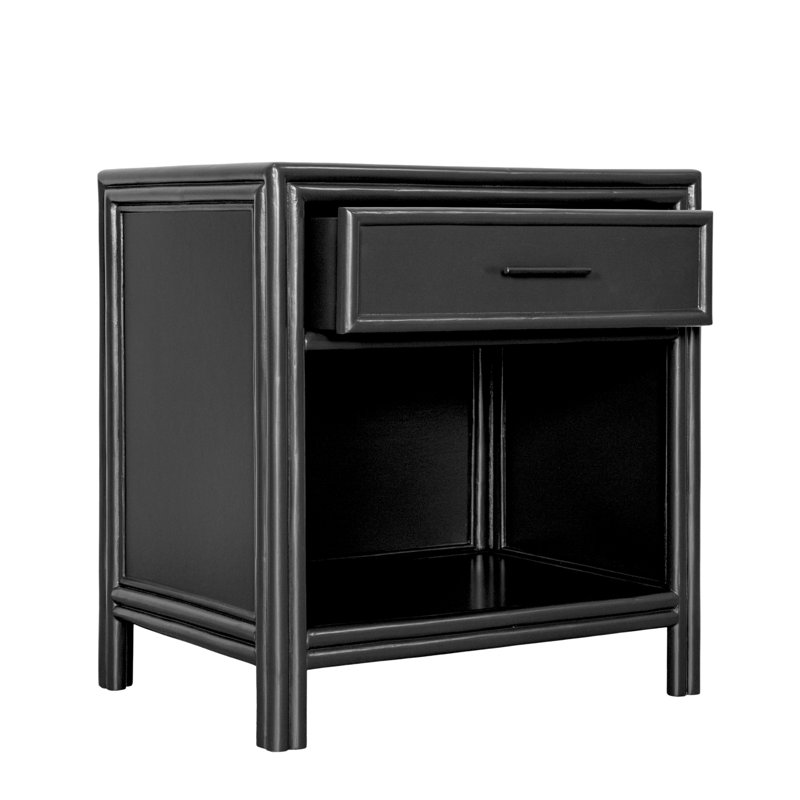 Clara Collection 1 - Drawer Nightstand, Black