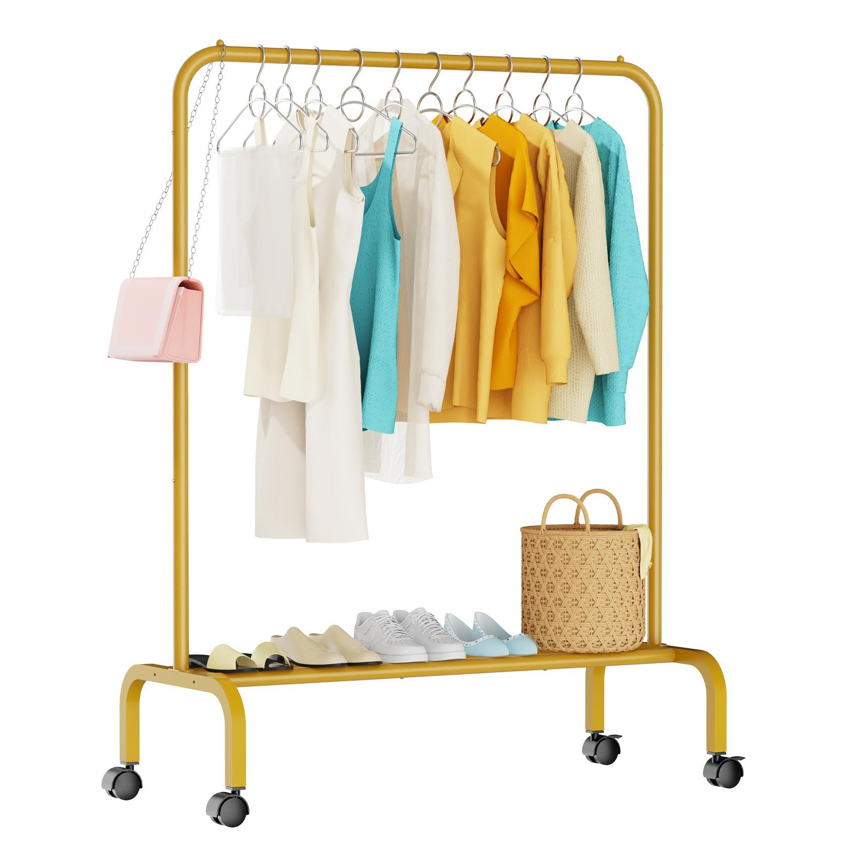SUPERFINDINGS 1 ensemble de mini portant à vêtements de poupée comprenant 1 étagère de rangement pour vêtements de poupée et 10 cintres de 3,5 x 6,5 cm pour vêtements de poupée, accessoires SUPERFINDINGS 1 ensemble de mini portant à vêtements de poupée comprenant 1 étagère de rangement pour vêtements de poupée et 10 cintres de 3,5 x 6,5 cm pour vêtements de poupée, accessoires