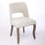 Ensemble de 2 chaises de salle à manger modernes rembourrées en tissu avec pieds courbés en bois massif-653155291