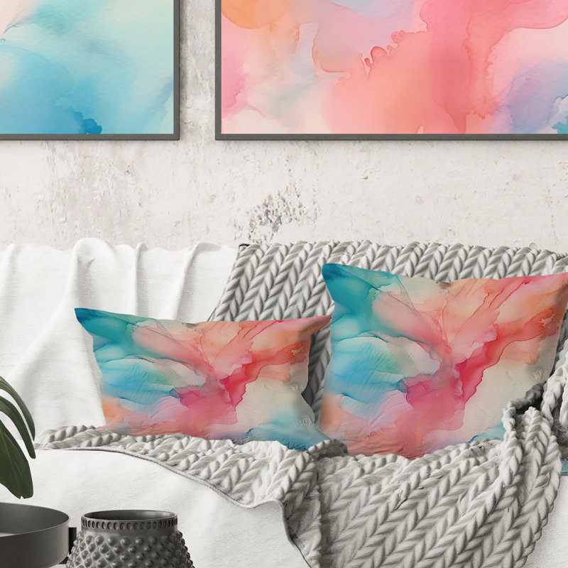 Enchanted Spills - Abstract Printed Throw Pillow