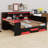 Multi-Functional Gaming Daybed with Built-in Desk, Charging Station and Storage Drawers-1152013642-1152013643