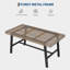 Table de salle à manger rectangulaire pour la cuisine, 55 po, 2 à 4 places, structure en métal, utilisation en appartement-519833288