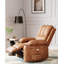 Fauteuil inclinable en cuir avec 2 porte-gobelets et une poche latérale-1054156107