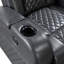 Fauteuil inclinable électrique en cuir avec fonction Bluetooth, chargeur sans fil et porte-gobelet Aire