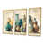 Toile avec cadre flottant or