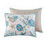 Ensemble de courtepointe luxueuse en satin de coton 6 pièces - Turquoise double / grand