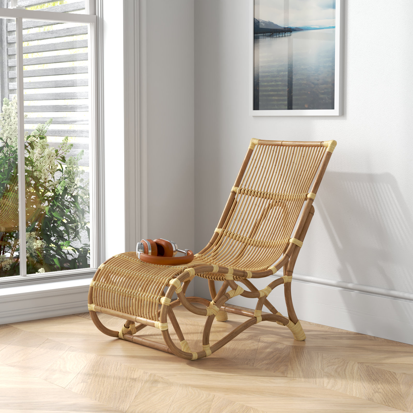 Beachcrest Home Toomey Natural Rattan Lounge Chair & Reviews | Wayfair