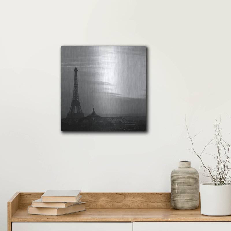 One Allium Way® «Eiffel Tower View 2» par Photoinc Studio, art mural en métal, H 12 po x l 12 po
