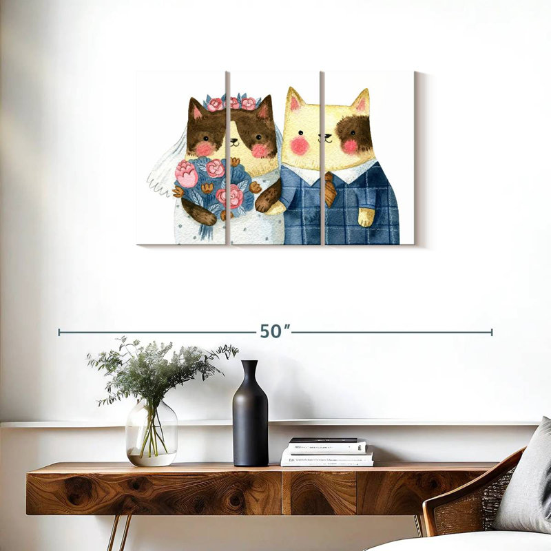 Brampt Cat Wedding, 20" H x 33" W