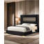 Lit plateforme tapissier contemporain avec simulateur de foyer 3D et audio Bluetooth-1632167555-1632167556