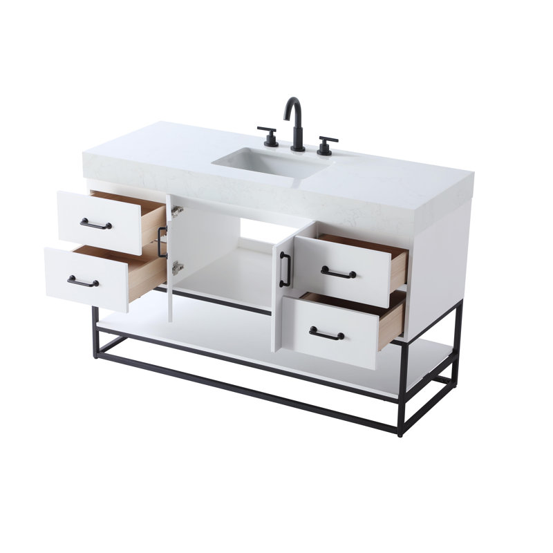 Meuble-lavabo simple 54 po, Blanc
