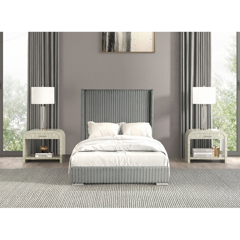 Lits simples en chenille de fourrure, gris, Simple