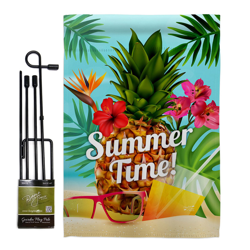 Ensemble de drapeaux en polyester 18,5 po x 13 po Summer Beach