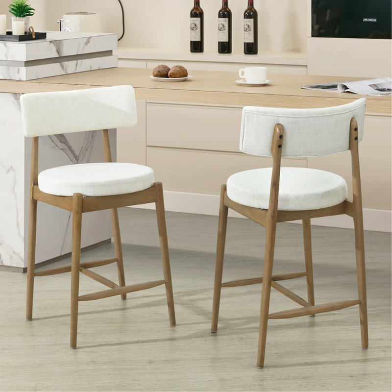 Ensemble de 2 tabourets de comptoir Mid-Century modernes