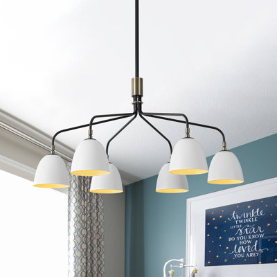 Lustre spoutnik moderne en métal 6 lumières