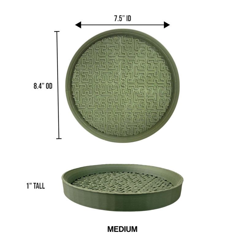 Soucoupe pour plante Nansy, H 1 po x l 8,4 po x P 8,4 po, Olive
