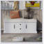 Banc de rangement durable avec 2 tiroirs, 2 armoires et un coussin amovible pour l'entrée et le salon