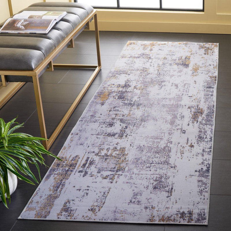 Auva Performance Machine Washable Abstract Rug, Runner 2'6" x 6'