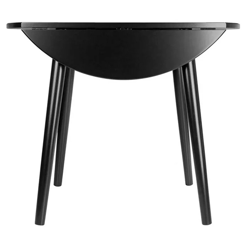 Table à abattants ronde 36 po Conell au fini noir