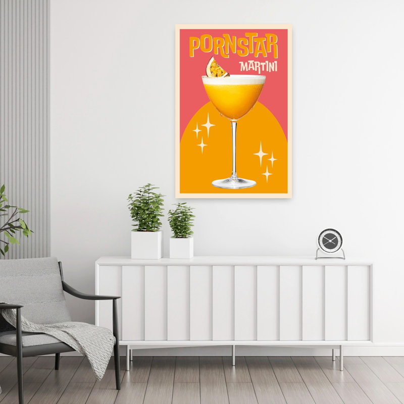 «Vibrant Star» Martini, art mural contemporain, H 36 po x l 24 po