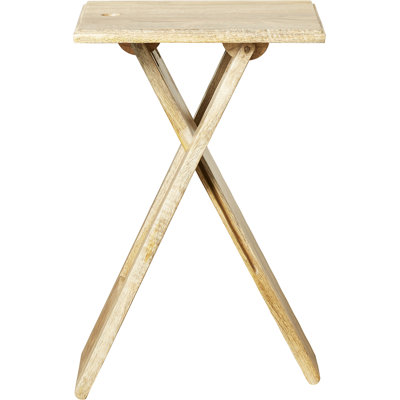 Mcallister Solid Wood Cross Legs End Table