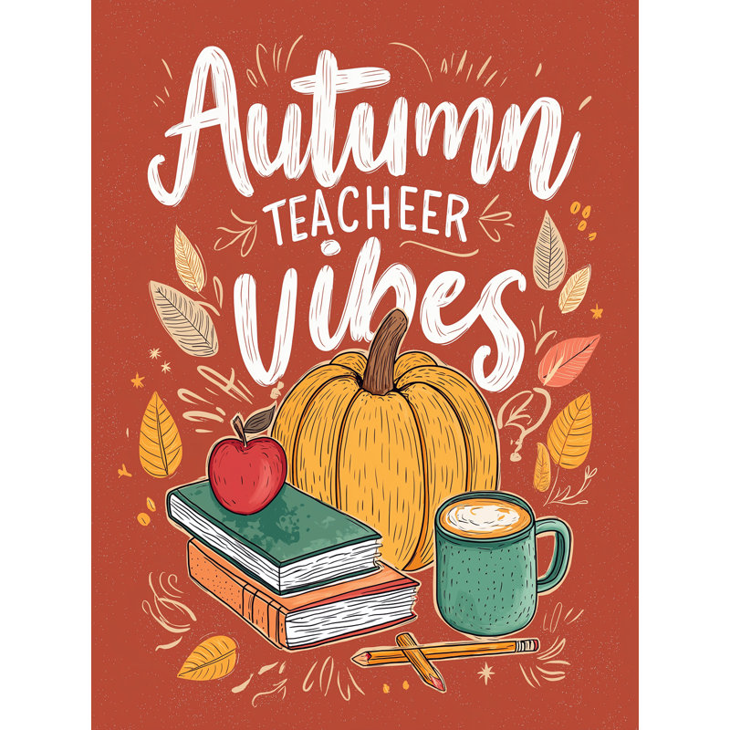 «Autumn Teacher Vibes», art mural sur toile tendue
