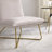 Velvet Upholstered Accent Chair with Metal Legs-639923455