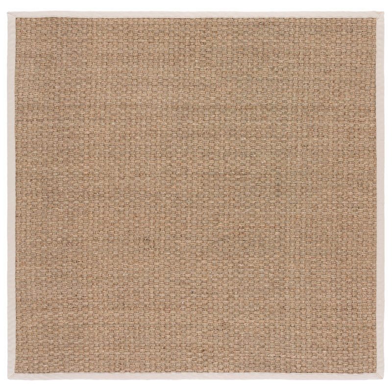 Delapena Solid Colour Hand Woven Area Rug, Square 152 cm