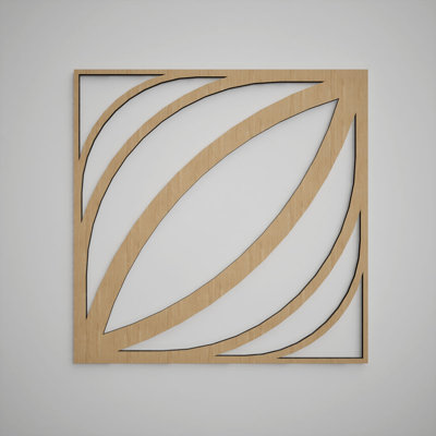 Panneaux muraux décoratifs en bois Otis, grand, l 23 3/8 po x H 23 3/8 po x T 3/8 po, chêne blanc