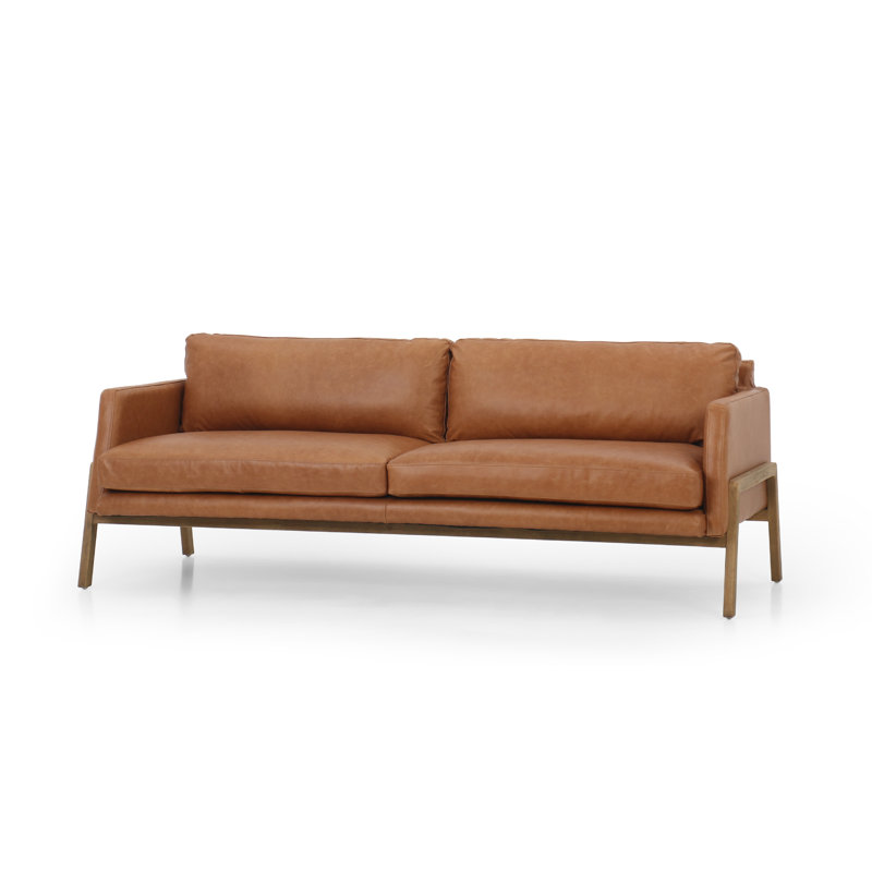 Diana Sofa, Sonoma Butterscotch Genuine Leather, Beige