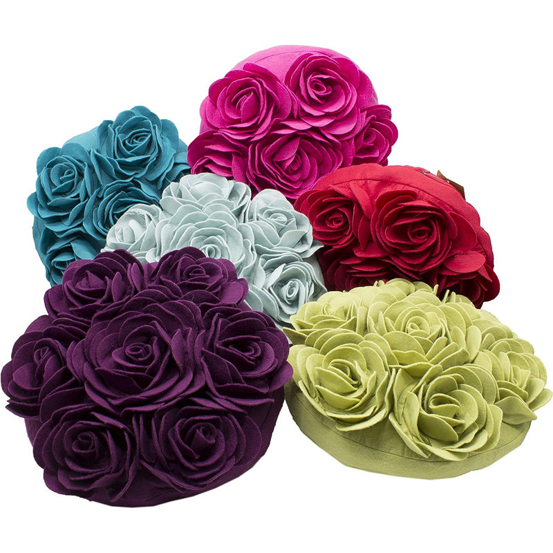 Floral Pillow Cover, Aqua
