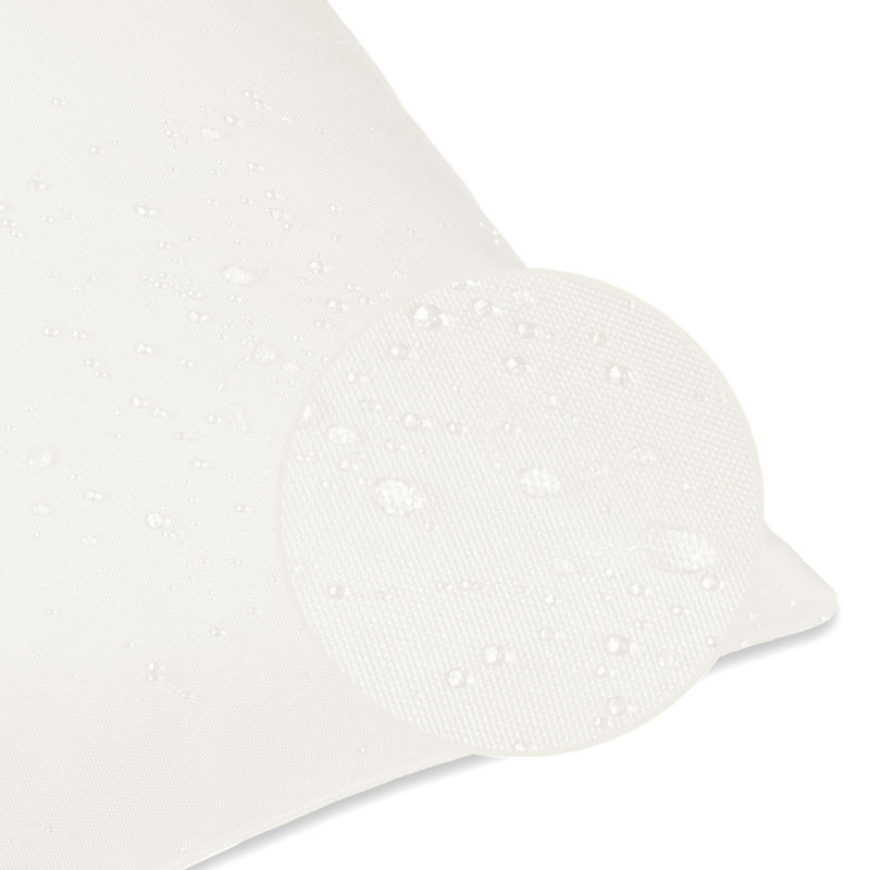 Rosemary Outdoor Throw Pillow, Ivory, 14" x 20"