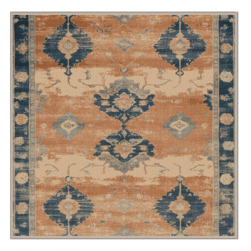 Tapis brun lavable à la machine, Carré 3 pi