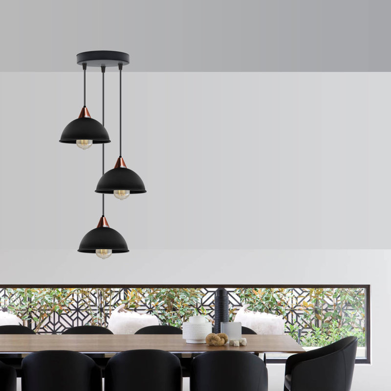 Mundubbera 3 - Light Cluster Pendant, Black