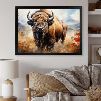 Reproduction d'art sur toile "Brown Prairies Bisons" - animaux