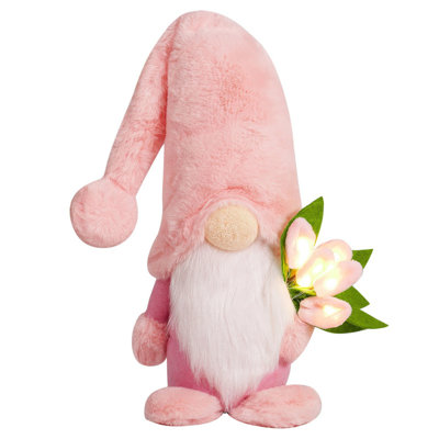 1pc lighted Spring Gnomes Plush,Mothers Day Gnome Gifts for Mom,Tulip Gnome Mothers Day Decorations,Faceless Dwarf Doll Swedish Dwarf Elf Ornaments, Mothers Day Birthday Gifts for Women