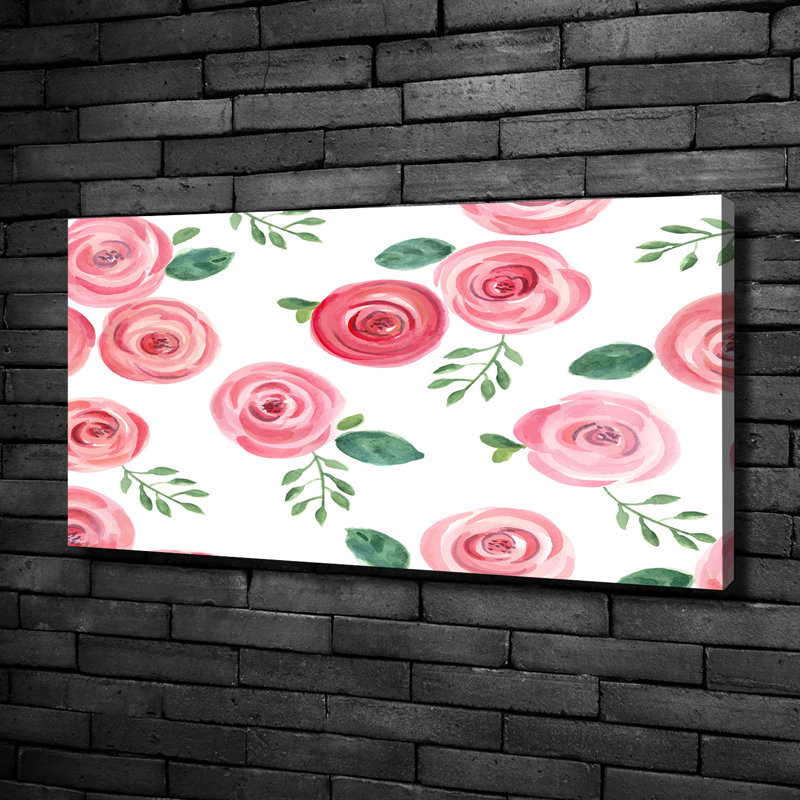 Roses 1 Piece Wrapped Canvas Wall Art