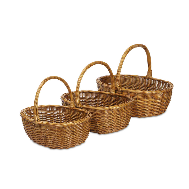 Bay Isle Home™ Wicker Decorative Basket, Medium Brown