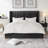 Modern Upholstered Platform Bed With Corduroy Wing Headboard-109801228-109801231