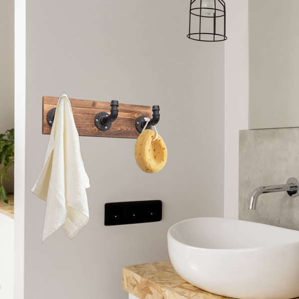 MyGift Wall Industrial Bathroom Towel Rope Hooks & Reviews | Wayfair