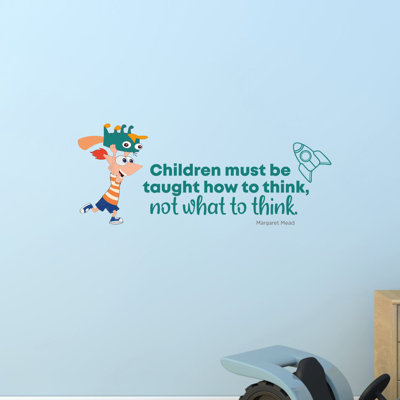 Décalcomanie murale en vinyle How to think Phineas Ferb