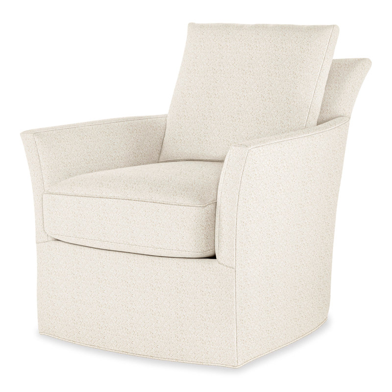 Trent Fabric Swivel Armchair, Perigold Pierson Snow