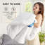 Insertion de couette matelassée surdimensionnée pour lit très grand - Blanc, duvet synthétique, toutes saisons-122443355-122443353