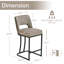 Tabouret de bar moderne en similicuir avec structure en métal, tabourets de bar modernes à hauteur de comptoir avec dossier découpé, ensemble de 2-630163402