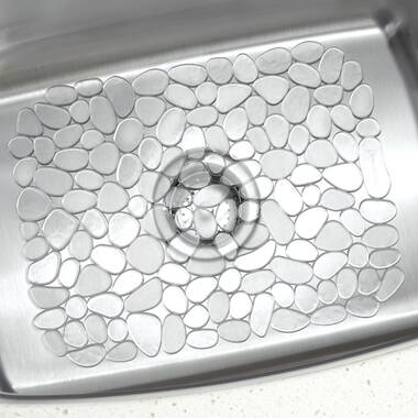 Inter Design Pebblz Sink Mat, Large, Clear