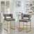 Gray Seat/ Gold Frame