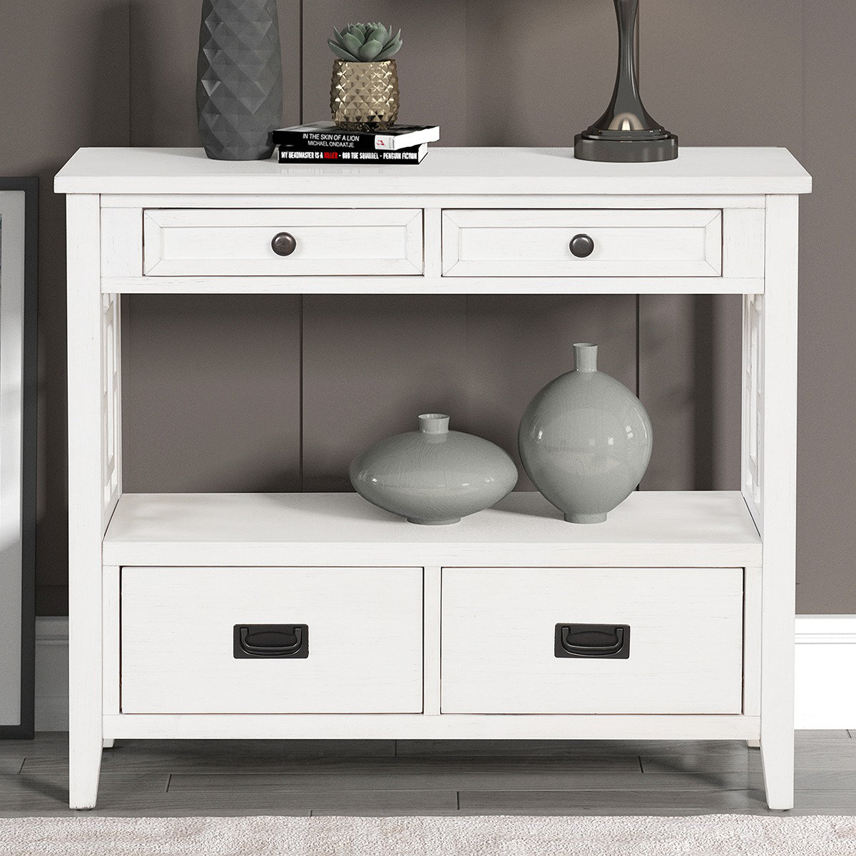 Ophelia & Co. 36'' Farmhouse Pine Wood Console Table Entry Sofa Table ...