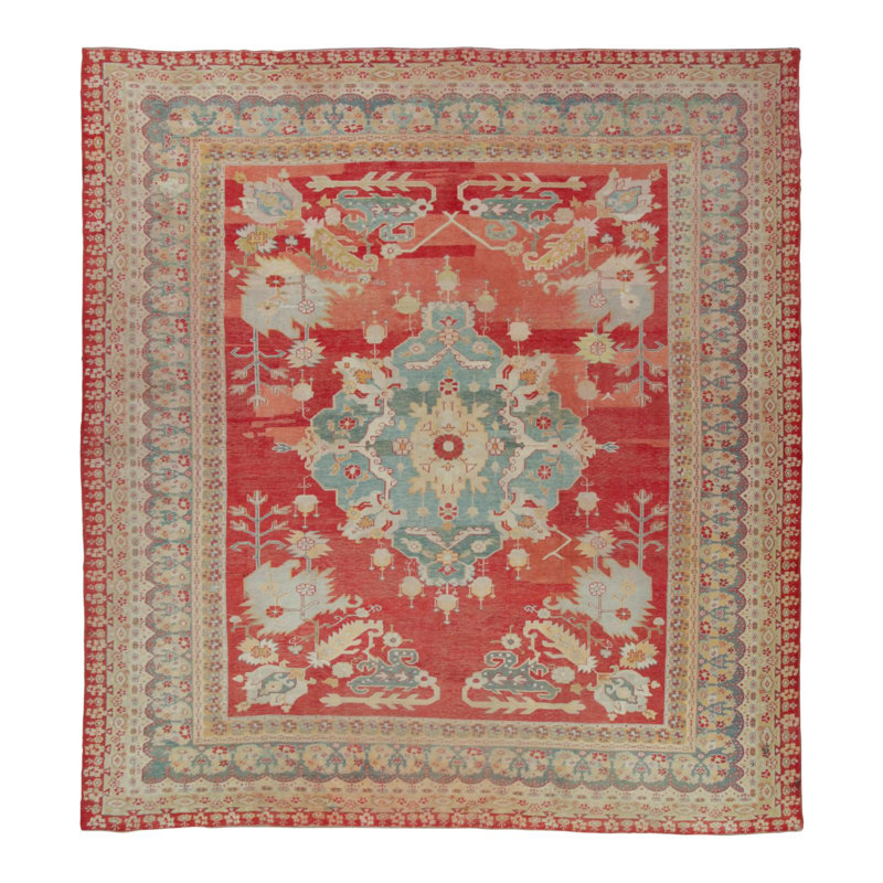 Antique One-of-a-Kind 13'7X15'1 Hand Knotted Area Rug
